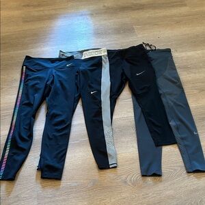 Nike Black and Gray Leggings Collection - Bundle of 4